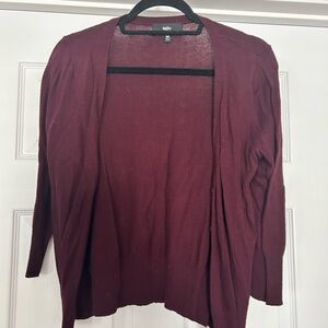 Mossimo Supply Co. Burgundy Cardigan Sweater